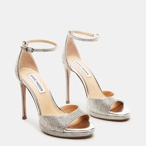 Steve Madden Wiley-R Silver Heels